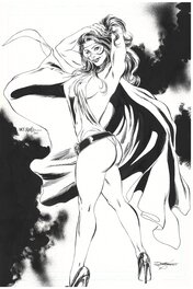 Mark Beachum - Femforce Nightveil Pin-up Original Art - Planche originale