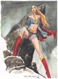 Mark Beachum - Supergirl Pin-up Original Art - Illustration originale