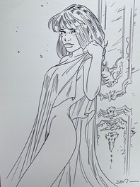 Jim - Jim, illustration originale, Marie, "Une Nuit à Rome". - Illustration originale