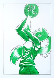 Valérie Réniers - Basket - Original Illustration