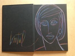 Le Dessin dédicace de Loustal sur les 2 Pages , Signé LOUSTAL Le Dessin dédicace de Loustal sur les 2 Pages , Signé LOUSTAL