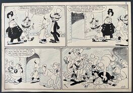 Érik - Erik "Professeur Globule contre Dr Virus" page 4 1944 32,5X22,5 cm - Comic Strip
