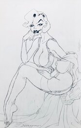 Roberto Baldazzini - Beba Pin-Up - Original Illustration