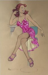 Patrick Hitte - Pin-Up - Illustration originale