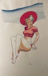 Patrick Hitte - Pin-Up - Illustration originale