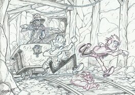 Serra Bernat - Hommage à Spirou - Illustration originale