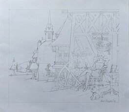 Henk Kuijpers - Franka "Café les Ancres" - Original art