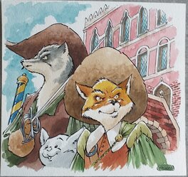 Jean-Luc Masbou - De cape et de crocs - Illustration originale