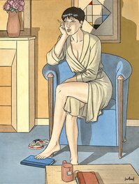 André Juillard - Le cahier bleu - illustration - Illustration originale