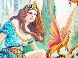 Florence Magnin - LA PRINCESSE AU PAYS DES SONGES     couleur directe - Illustration originale