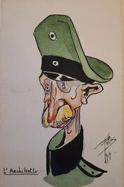 René Pellos - L'archibattu - Original Illustration