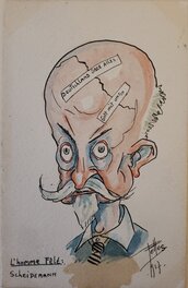 René Pellos - L'homme fêlé, Scheidemann - Original Illustration