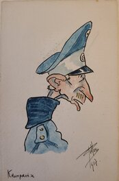 René Pellos - Le Kronprinz 2 - Original Illustration