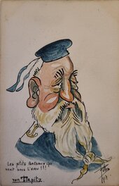 René Pellos - Les p'tits bateaux qui vont sous l'eau, Von Tirpitz - Original Illustration