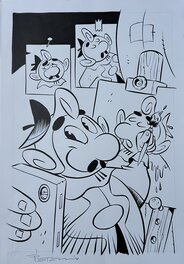 Pieter Hogenbirk - Stripfies - Rembrandt originele tekening - Planche originale