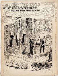 H.G. Peter - San Francisco Chronicle 1906 Editorial by H.G. Peter - Illustration originale