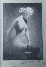 Andréi Arinouchkine - Jeune femme nue - Illustration originale
