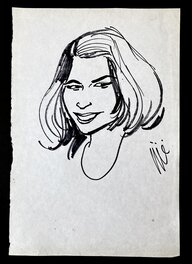 Jijé - Portrait de femme - Original Illustration