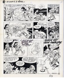 Planche originale 42 du "Le loup à deux têtes"