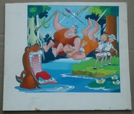Willy Vandersteen - Inkleuring kaft Suske en Wiske de tamtamkloppers - Comic Strip