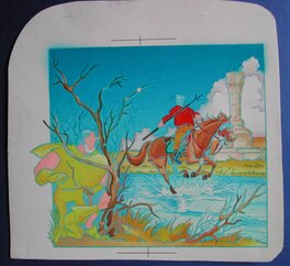 Willy Vandersteen - Inkleuring cover Jerom de gemaskerde gardian - Comic Strip