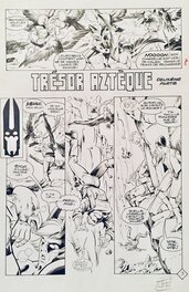 Comic Strip - Tota, Photonik#32, Le mystère du Pueblo Maudit, épisode 2, Trésor Aztèque, Spidey#36 planche n°3, 1983.