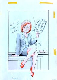 Manga art by  YASUO OHBA .  cover Tittle: "Extra-curricular Erotic Instruction by a young teacher "