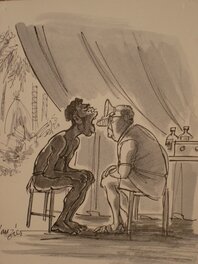 Gérard Lauzier - Dentiste en Afrique - Illustration originale