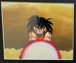 Akira Toriyama - Son Goku - Kame Hame Ha Cellulo & Background - Dragon Ball Z - Œuvre originale