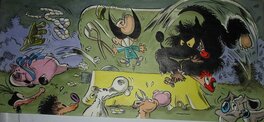 Charlie Schlingo - Gropépère a mal aux dents (Dentiste) - Illustration originale