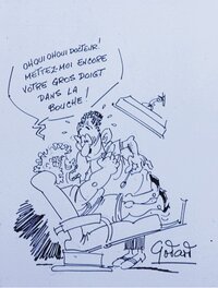 Christian Godard - Image dessinée du dentiste. - Planche originale