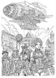 Arkadiusz Klimek - Astéroïde de l'anarchie - encre - Original Illustration