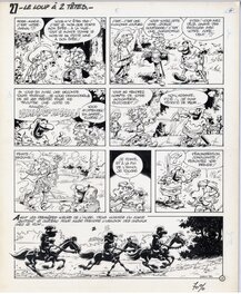 Pierre Seron - Planche 27 du Loup à deux têtes - Planche originale