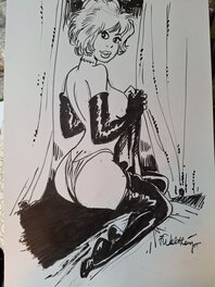 François Walthéry - Natacha en cuissardes - Original Illustration