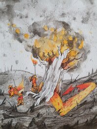 Katerina Cupova - Harvest everlasting dragon fire - Illustration originale