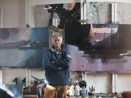 John Harris dans son atelier John Harris dans son atelier