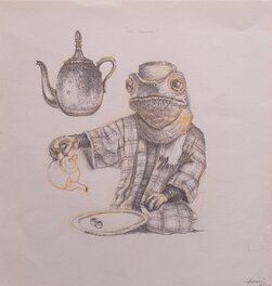 Marco Leoni - Frog Tea Ceremony Artwork by Marco Leoni - Original Illustration