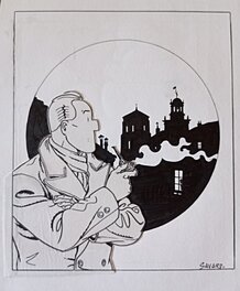 Didier Savard - Élémentaire mon cher Watson - Original Illustration