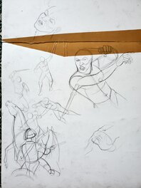Crayonnés au dos de la planche Crayonnés au dos de la planche