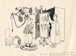Tove Jansson - Cartoon with Moomin - Planche originale