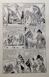 Claude Rittaud - Rittaud Claude Gus & Gaetan 16 Mariage Planche Originale 2 indien Squaw Cheval Encre de Chine petit format Bd 1951 Atelier Chott - Planche originale
