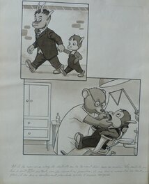 José Cabrero Arnal - Roudoudou chez le dentiste. - Planche originale