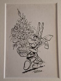 Albert Uderzo - Asterix publicité de l’entreprises minier - Illustration originale