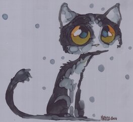 Il gatto stregato - dessin sur glacé Il gatto stregato - dessin sur glacé