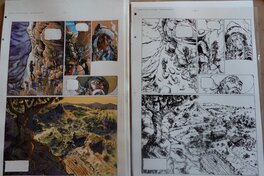 Tiburce Oger - La piste des ombres mise en couleur sur bleu plus film page 8 - Comic Strip
