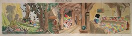 Studios Disney - Walt Disney, illustration n°4, Blanche Neige et les 7 nains, 1938. - Original Illustration
