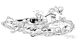 Michel Nadorp - Michel Nadorp | 1995 | Donald Duck illustration Brievenbus - Original Illustration