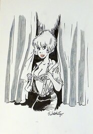 François Walthéry - Natacha rideau - Illustration originale