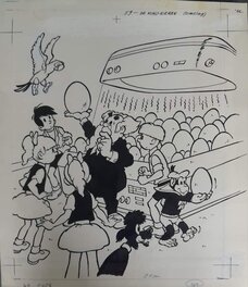 Jef Nys - Jommeke cover de kuko-eieren - Couverture originale