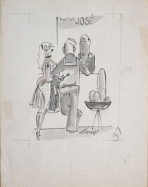 Charles Houston Dennis - La passe (Dentiste) - Original Illustration